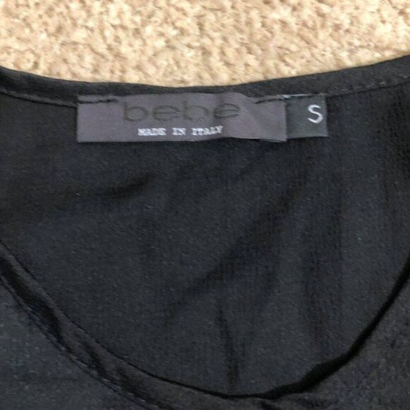 Bebe B&W Front Tie Shirt - Picture 4 of 7